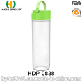 Garrafa de água plástica portátil colorida verde (HDP-0838)